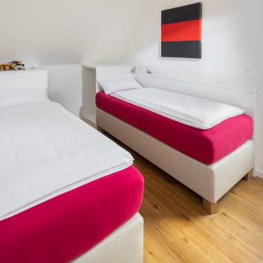 Schlafzimmer Luxus Ferienwohnung Leuchtturm Norderney
