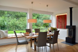 Luxus Ferienwohnung Norderney Terrasse mit Gartenblick